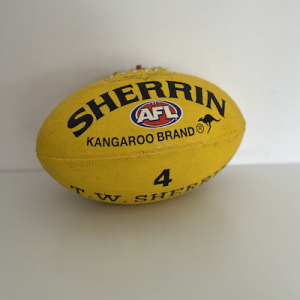 Used Sherrin KB Synthetic Ball - YELLOW - Size 4